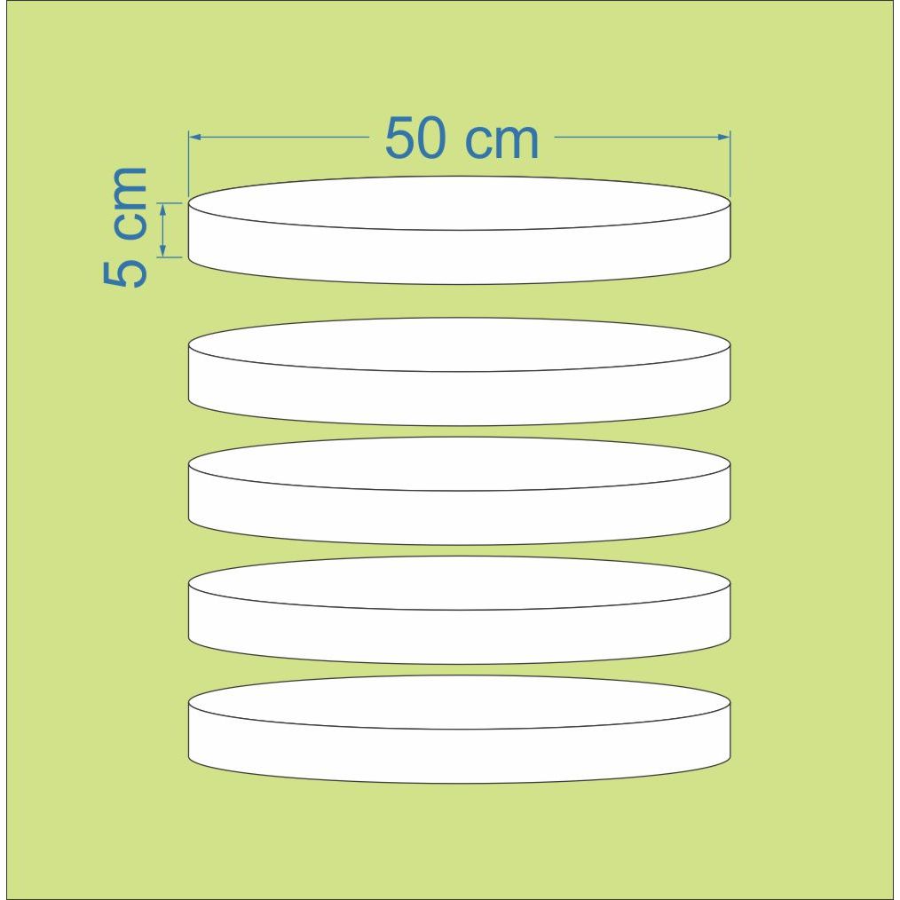 Xốp tròn đường kính 50cm; cao 5cm; 5 CÁI