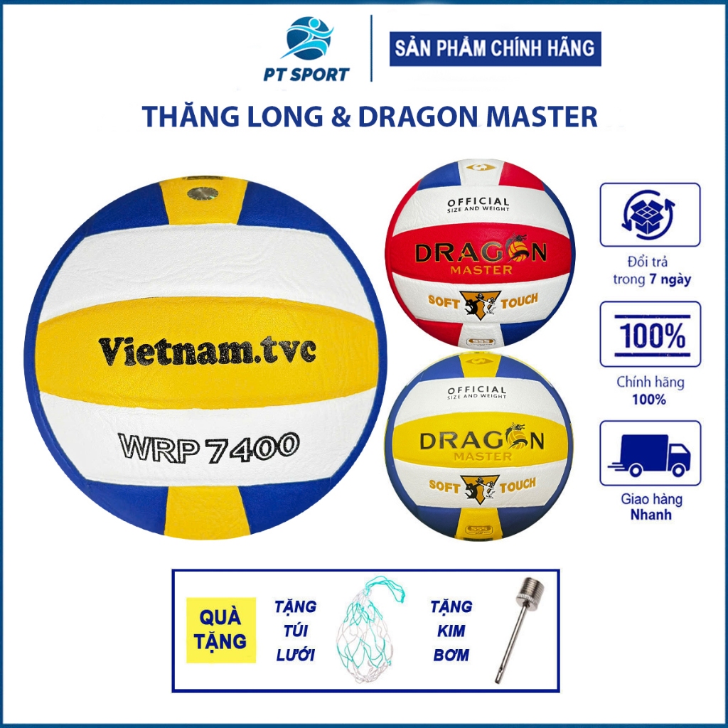 Bóng Chuyền Thăng Long WRP 7400  & Dragon Master DG7400 DG7420 Da PU Nhật đạt tiêu chuẩn thi đấu