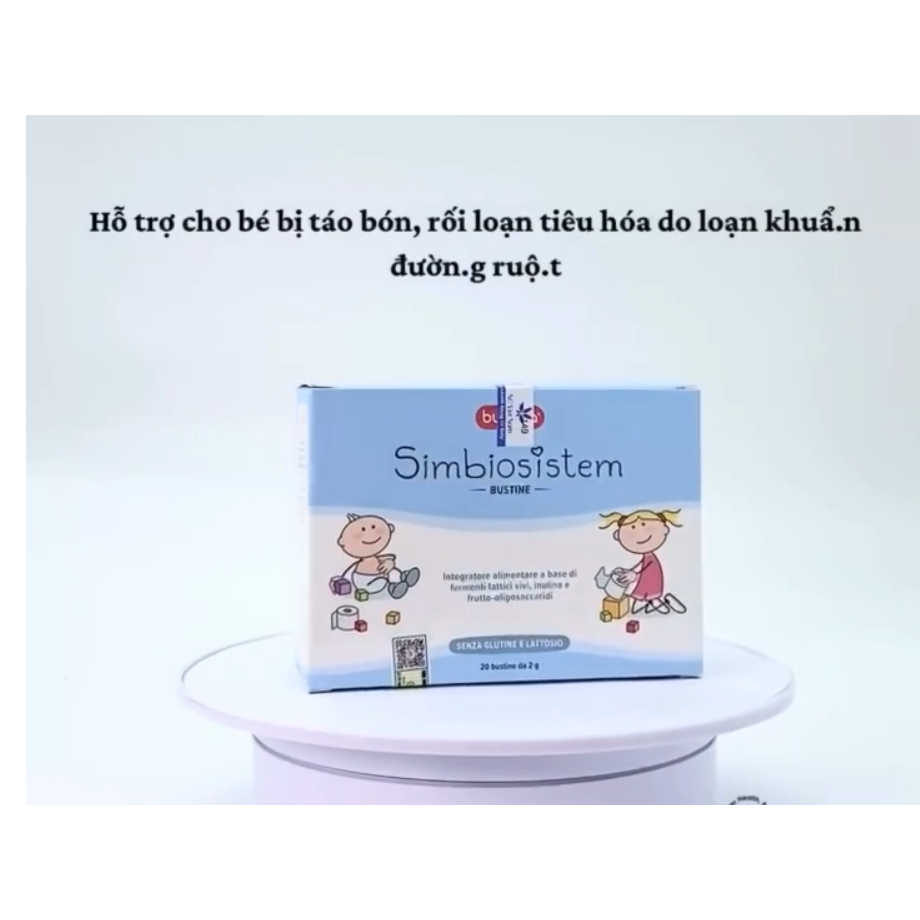 Simbiosistem Bustine - Men Vi Sinh và Chất xơ giảm táo bón trẻ em, 20 gói