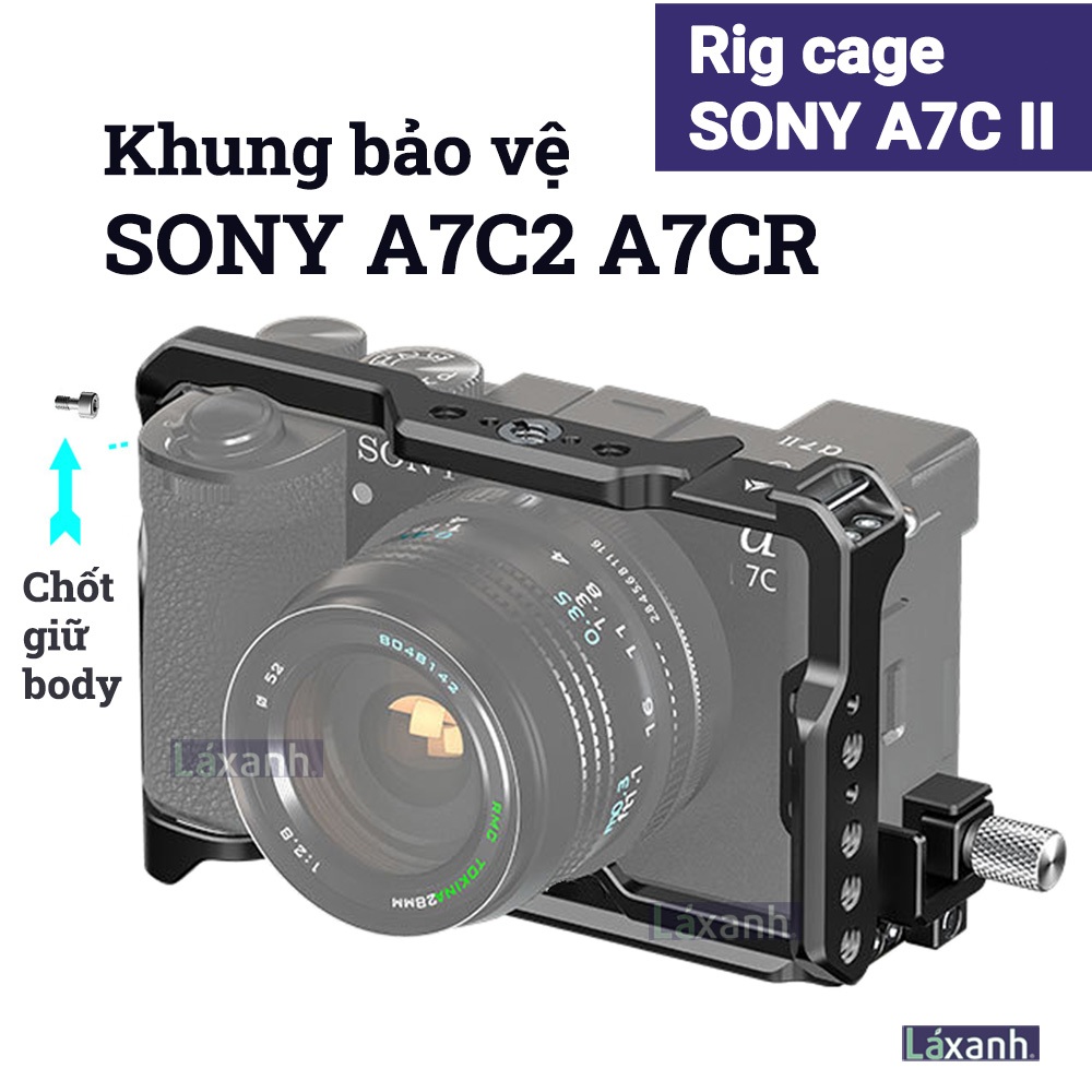 Sony A7CII A7Cr A7C2 Poyinco | Khung bảo vệ rig cage giá treo phụ kiện máy ảnh rigcage smallrig Sony