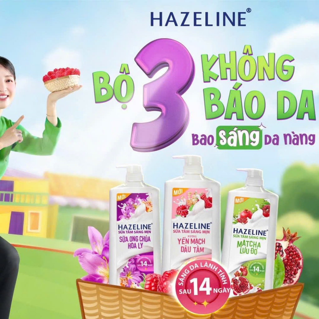 (Tặng) Sữa Tắm Hazeline Chính Hãng – Dưỡng Sáng Da, Hương Thơm Quyến Rũ – Dung Tích 1kg/800g