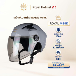   FULL MÀU   ĐỘC QUYỀN Nón Bảo Hiểm 1 2 Có Kính Royal M89K Phiên Bản Kính Dài Che Phủ Tối Ưu Có Lỗ Thông Gió 