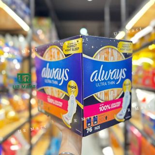 ( NHẬP KHẨU MỸ CHÍNH HÃNG ) Băng Vệ Sinh Always Ultra Thin Siêu Mỏng Ngày/Đêm
