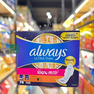 ( NHẬP KHẨU MỸ CHÍNH HÃNG ) Băng Vệ Sinh Always Ultra Thin Siêu Mỏng Ngày/Đêm