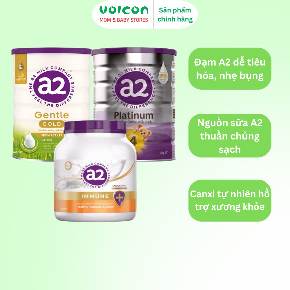 [DATE 2027] Sữa A2 Platinum/ Gentle Gold/ Immune | Đạm A2 dễ tiêu hóa, phát triển toàn diện,đề kháng