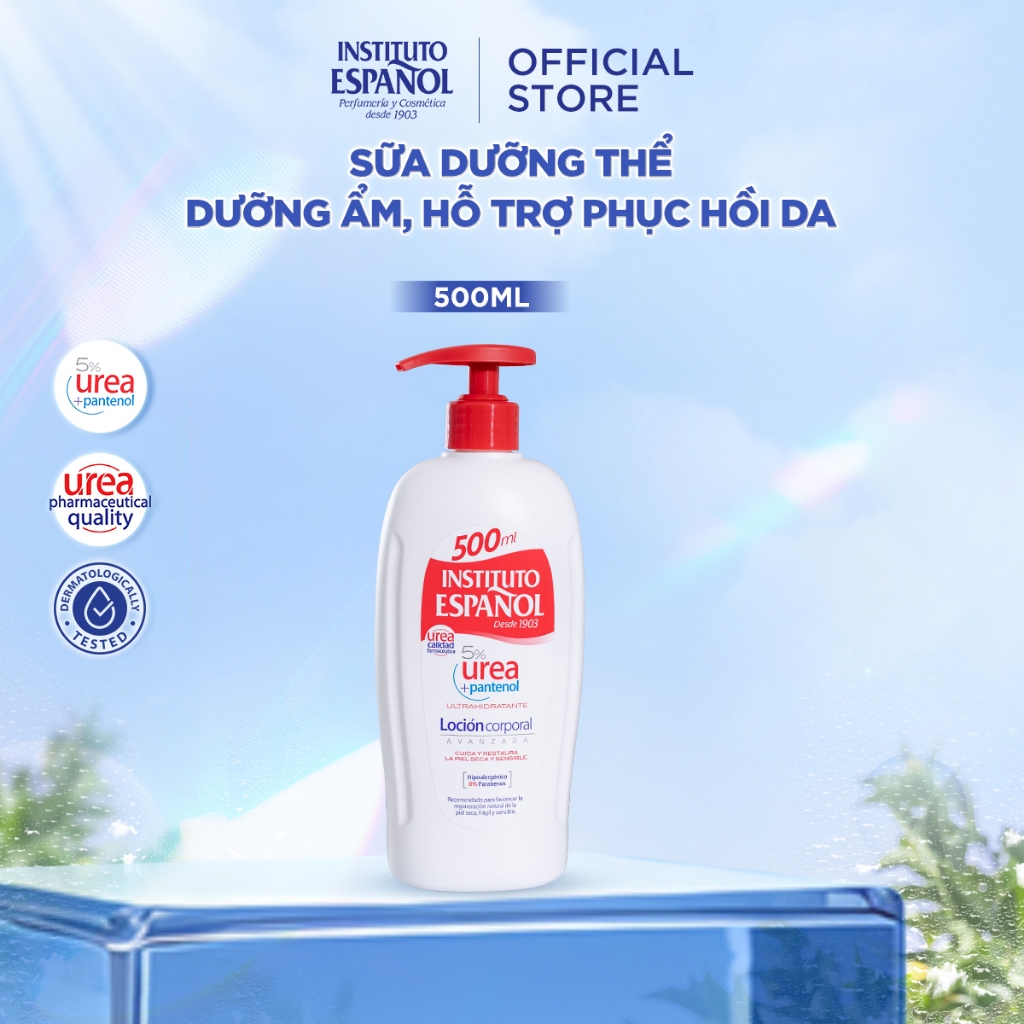 Sữa Dưỡng Thể Dưỡng Ẩm, Hỗ Trợ Phục Hồi Da Instituto Espanol 5% Urea  + B5 Lotion Corporal 500ml