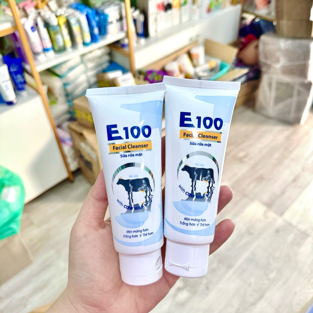 Sữa Rửa Mặt Con Bò E100 80gr - Sữa Rửa Mặt e100 HÀNG CÔNG TY