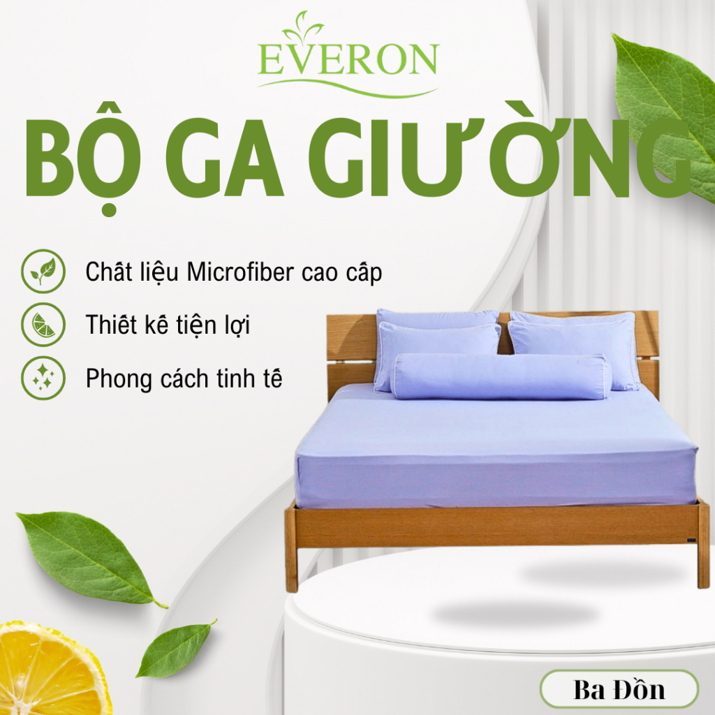Bộ Ga Giường Microfiber KMS – K-Bedding Everon (Không Kèm Chăn)