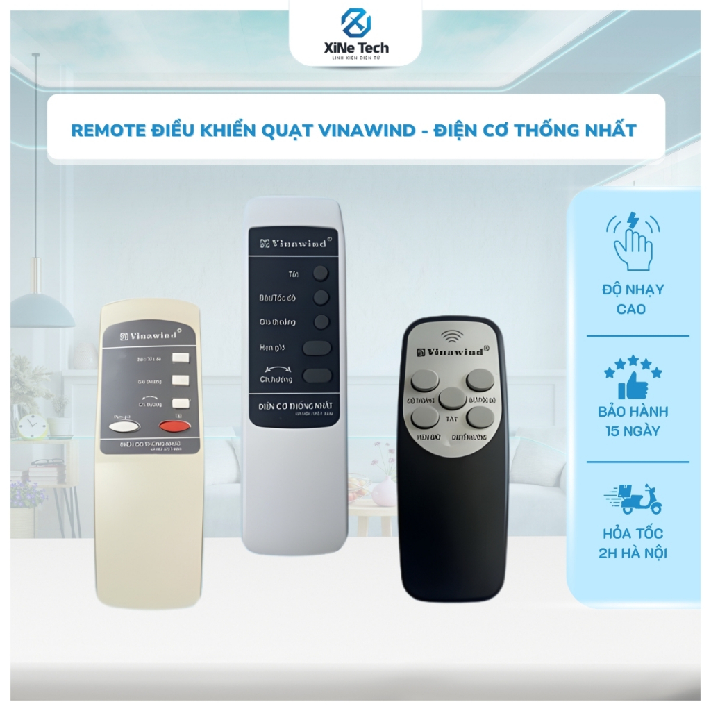 REMOTE ĐIỀU KHIỂN QUẠT VINAWIND - ĐIỆN CƠ THỐNG NHẤT