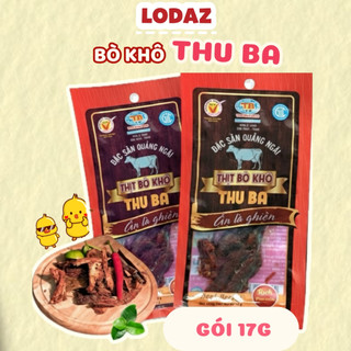 Combo 10 gói Bò Khô Thu Ba 15g/gói – Đặc sản Quảng Ngãi, gói nhỏ tiện lợi