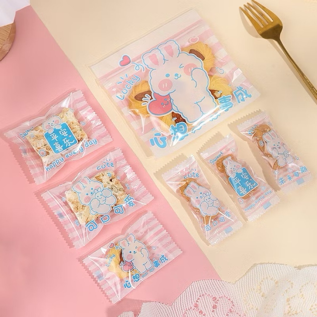 Túi Bánh Kẹo Nougat Thỏ Hồng