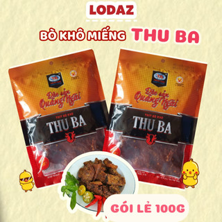 Bò khô miếng thu ba, đặc sản quảng ngãi, đồ ăn vặt hà nội gói 100g