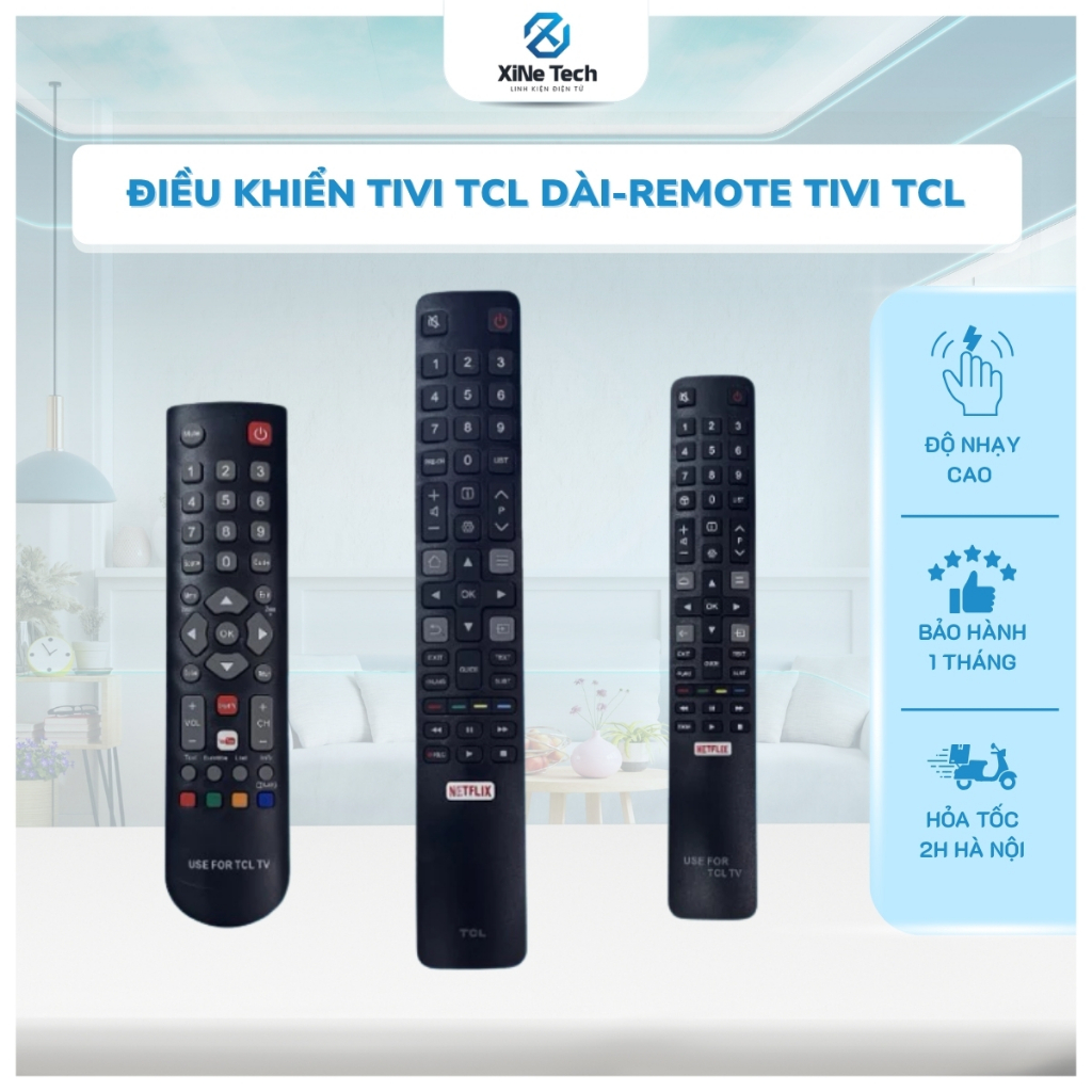 Điều khiển Tivi TCL Dài-Remote tivi TCL