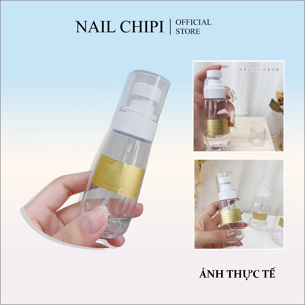 Bình xịt tem vàng đựng dung dịch axeton, đựng cồn dung tích 100ml