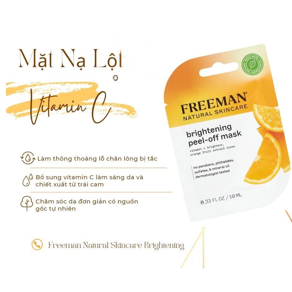 Mặt nạ lột sáng da Freeman Brightening Peel-Off Mask