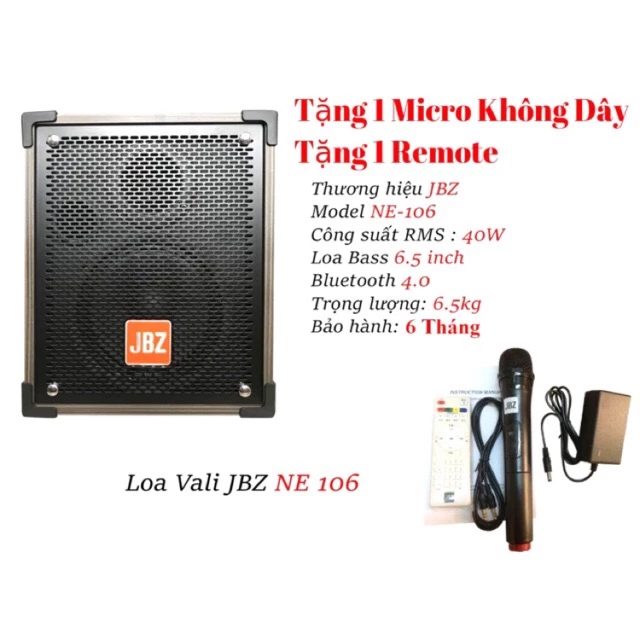 [THANH LÝ - CHẾT PIN - CẮM ĐIỆN CHẠY TỐT] - Loa kéo di động JBZ NE-106 hoặc jbz J6.