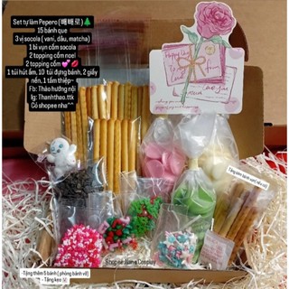   HANDMADE  SET LÀM BÁNH PEPERO VALENTINE  GIÁNG SINH  KHÔNG CẦN LÒ NƯỚNG 15 QUE QUÀ TẶNG CHO BẠN BÈ 