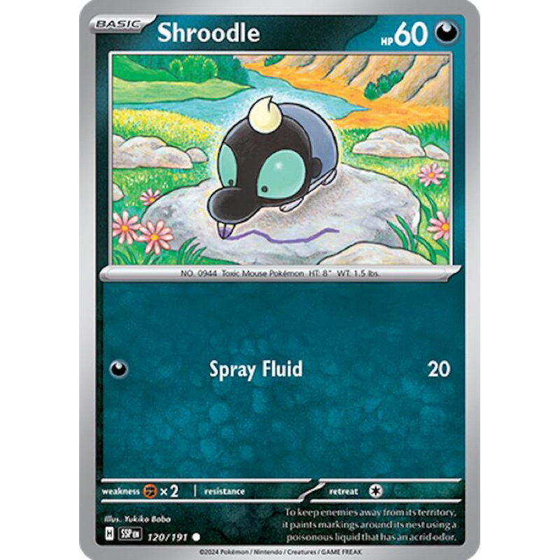 Shroodle 120/191 Pokemon Card Common