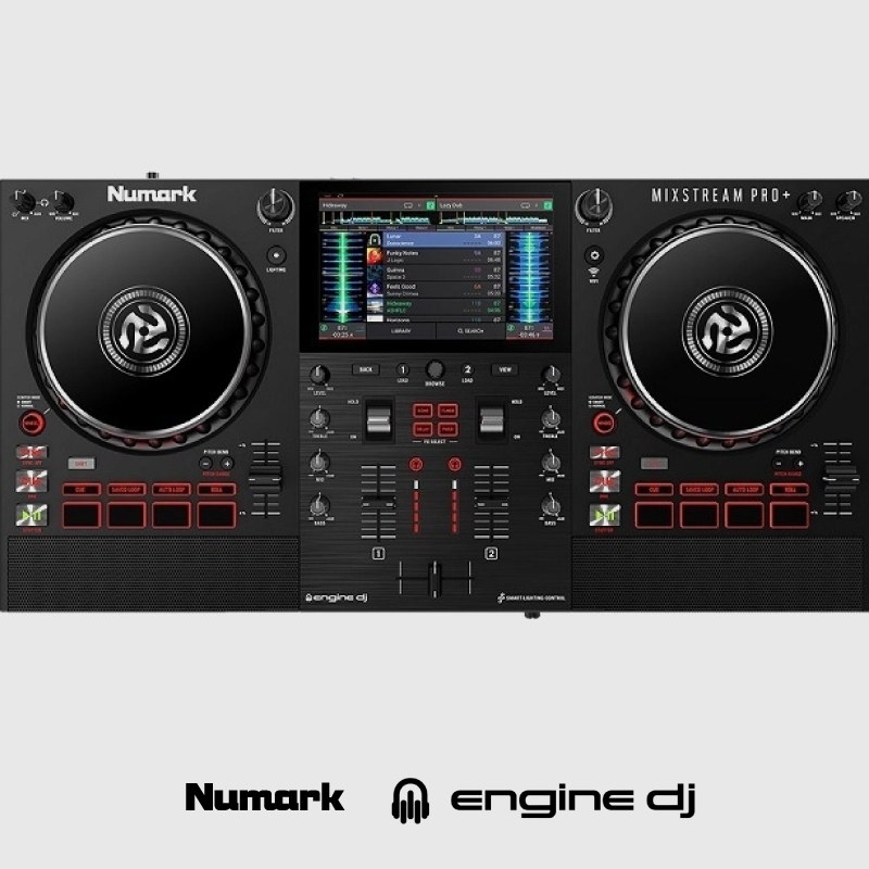 Bàn DJ Numark Mixstream Pro+ – Màn hình cảm ứng 7 inch, tích hợp loa, hỗ trợ Engine DJ/Serato/Virtua
