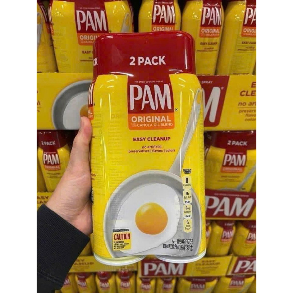 (U.S.A)Dầu Ăn Kiêng 0 Calo Dạng Xịt Pam Original 340gn