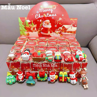 Blind box hộp mù móc khoá Noel ẩn chứa móc khóa mini hình ông già Noel người tuyết cây thông quà tặng Giáng Sinh 