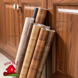 [COMBO 5M] Decal Dán Tường Vân Gỗ Có Sẵn Keo – Tự Dán, Chống Thấm, Dễ Vệ Sinh – Dán Nội Thất, Tủ, Bàn, Cửa