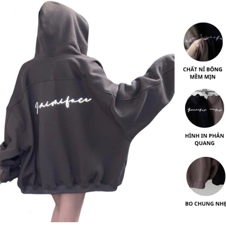 Áo Hoodie Nỉ Fearirifar Phản Quang - Áo Khoác Form Rộng Unisex Nam Nữ_22Nastore