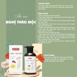  Sữa tắm nghệ thảo mộc - 350ml- mịn da 
