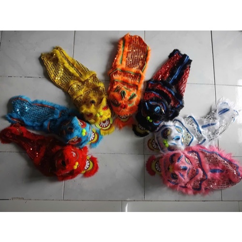 Đầu lân mini, Đầu lân xỏ tay có đèn, Lân phong thủy để xe oto