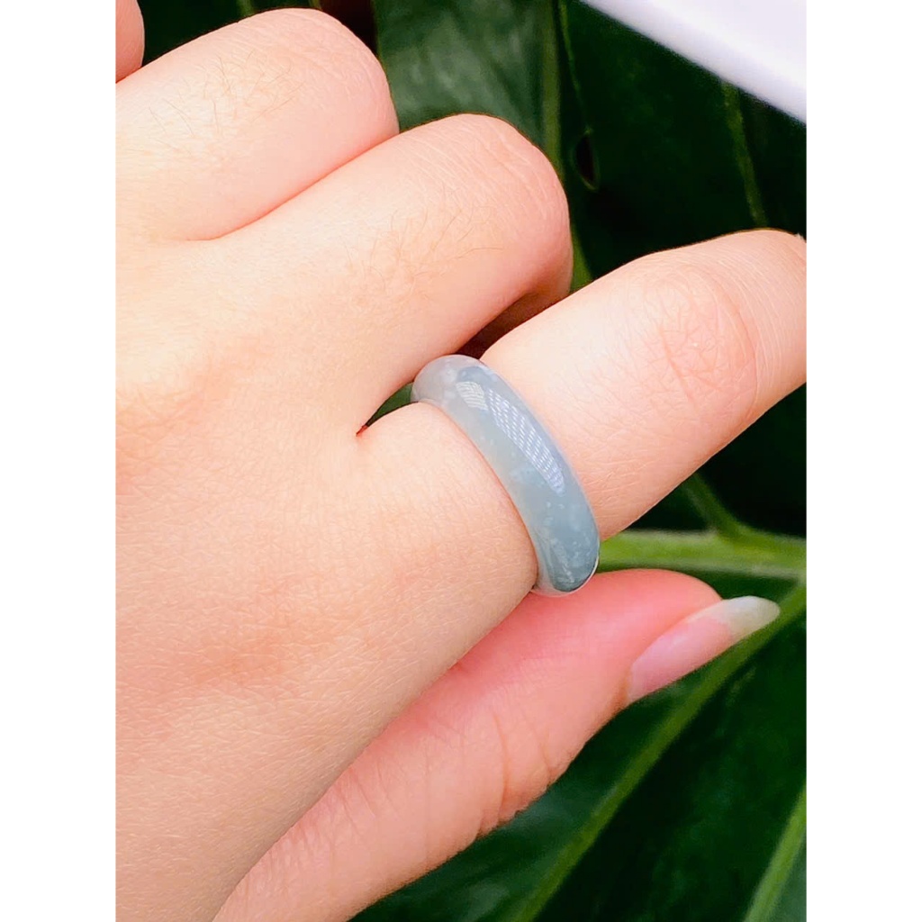 Nhẫn N101 bản liền lam ngọc phỉ thúy