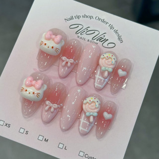  112 Nail box dễ thương kẹo ngọt . Móng giả thiết kế Vivannailbox 