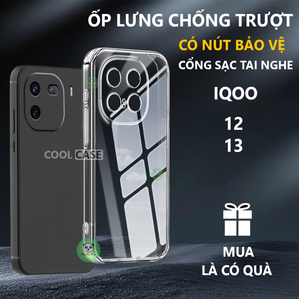 Ốp lưng bảo vệ chân sạc IQoo 12/ 13 chống trơn trượt-Cool Case