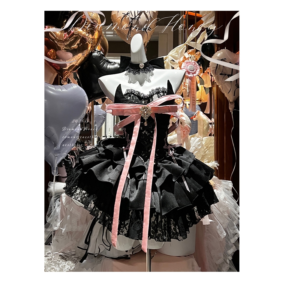 [Vui lòng nhắn tin shop trước khi đặt đơn]ĐẦM LOLITA KONEKO LOVER DIAMOND HONEY 6620