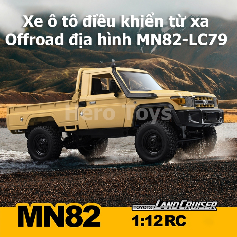 Xe Bán Tải Điều Khiển Từ Xa MN82 LC79 1:12 Offroad Leo Núi, 2.4GHz, Pin Sạc, Xe Ô Tô Điều Khiển Từ X
