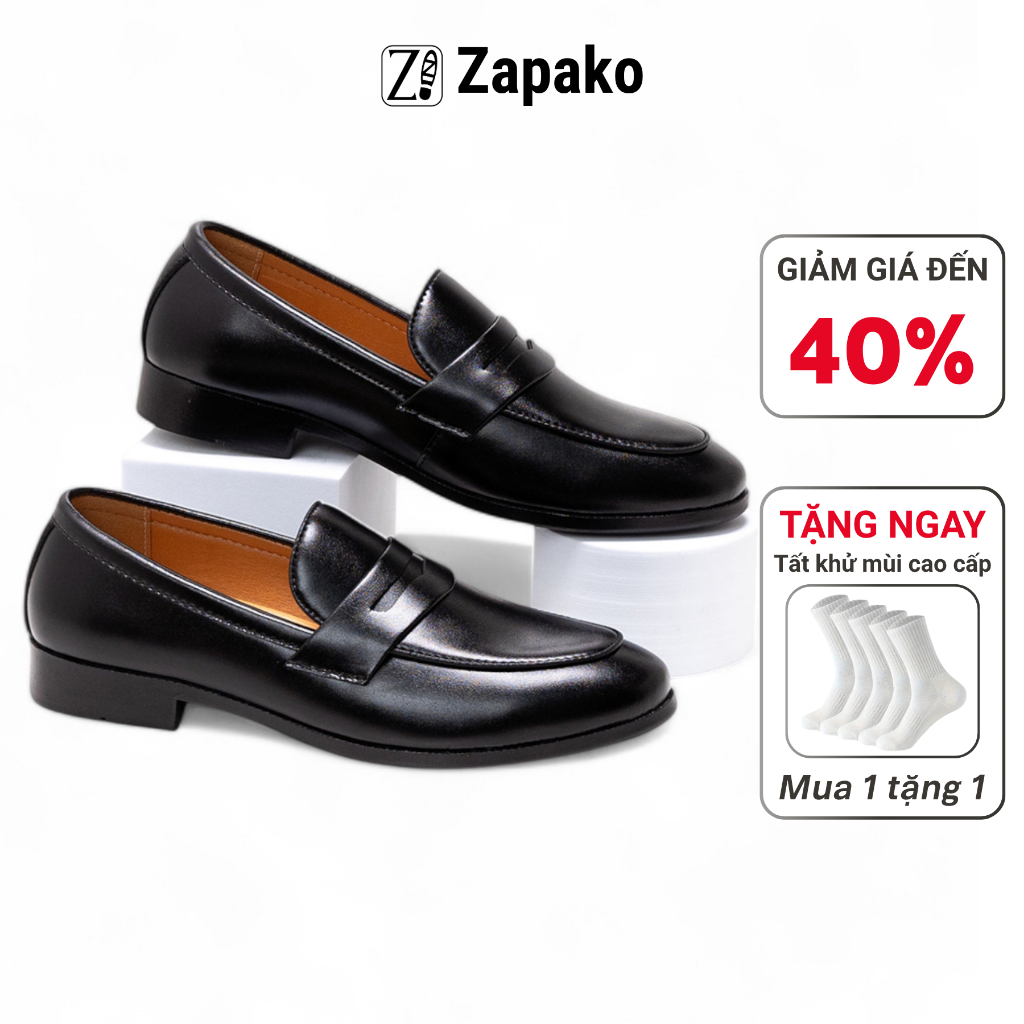 [Top 1 bán chạy] Giày lười nam da bò cao cấp, đế cao su êm chống trượt, thiết kế sang trọng lịch lãm, phù hợp công sở.