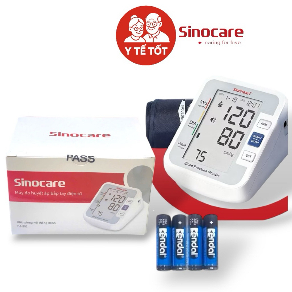 Máy Đo Huyết Áp Sinocare BA-801 { Có Giọng Nói Tiếng Việt)