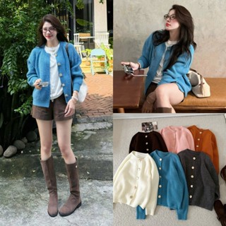   ẢNH OLDSCHOOL  Áo len cardigan cúc to chất dày QC3539 NABI CARDIGAN 