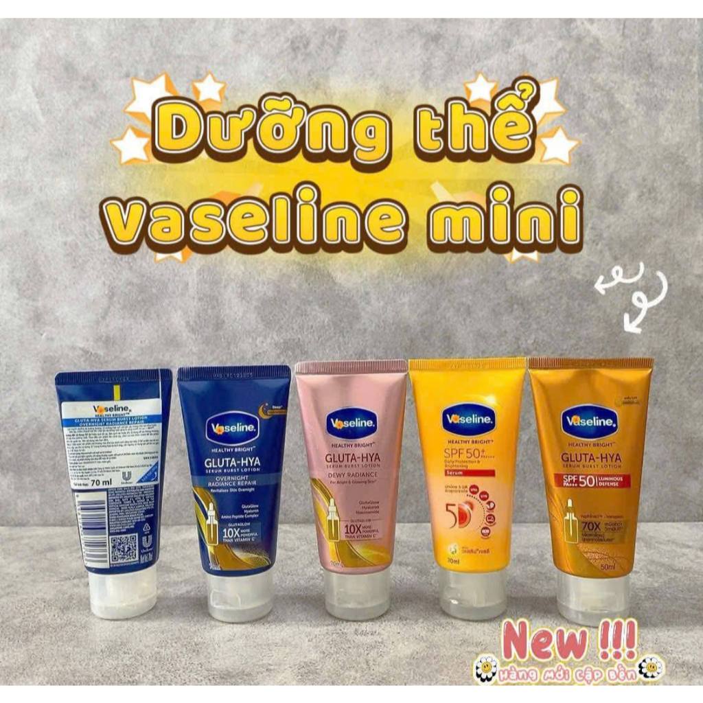 Dưỡng thể Vaseline chống nắng trắng da 70ml 300ml