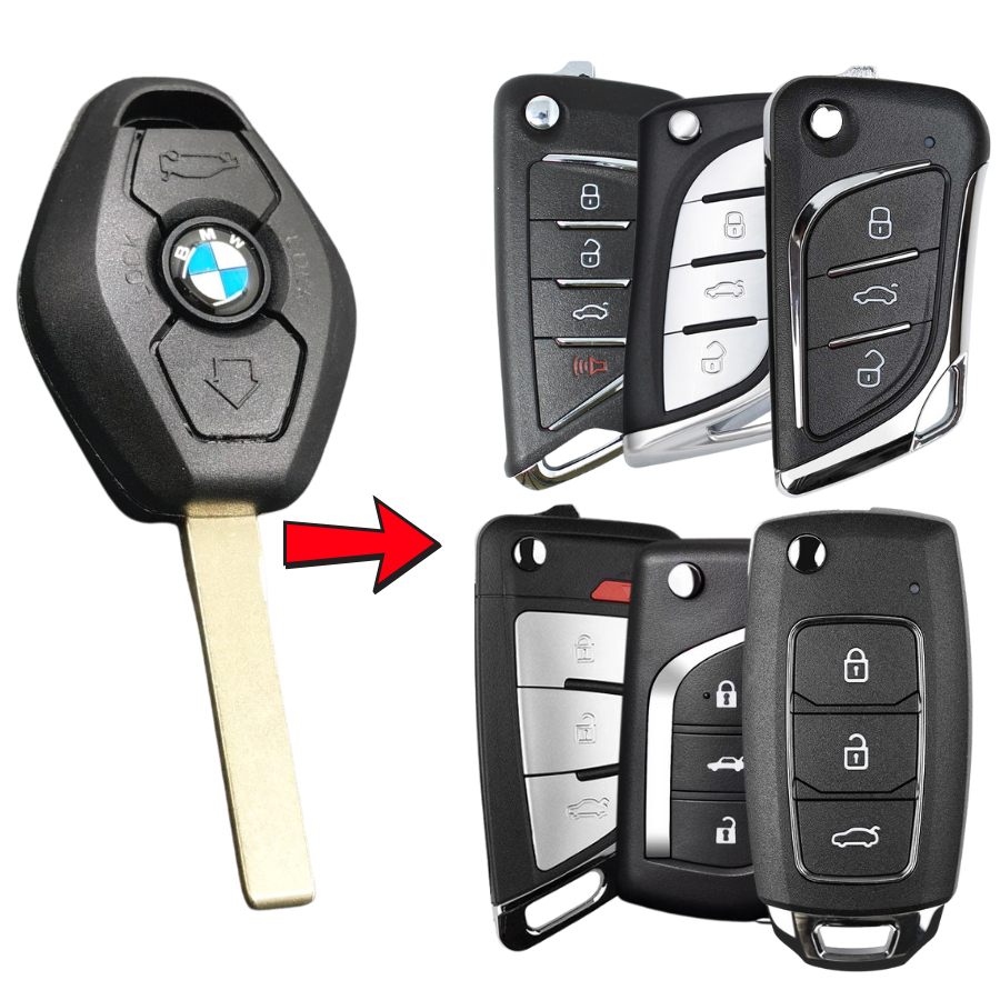 Chìa khóa remote học lệnh xe BMW E60 E46 318i 325i 433Mhz Full chức năng