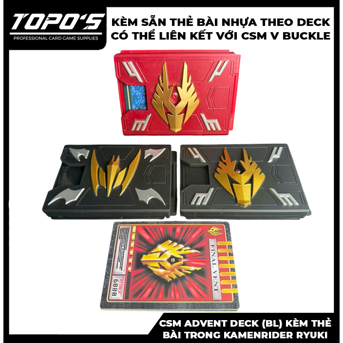 [ADVENT DECK] Kamenrider Ryuki Deck CSM (BL) kèm thẻ bài có thể liên kết với CSM V Buckle Driver.
