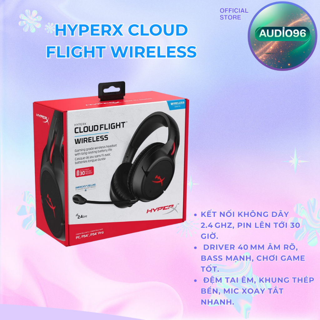 ( KINGSTON)Tai nghe chơi game Hyperx cloud2 wireless 7.1