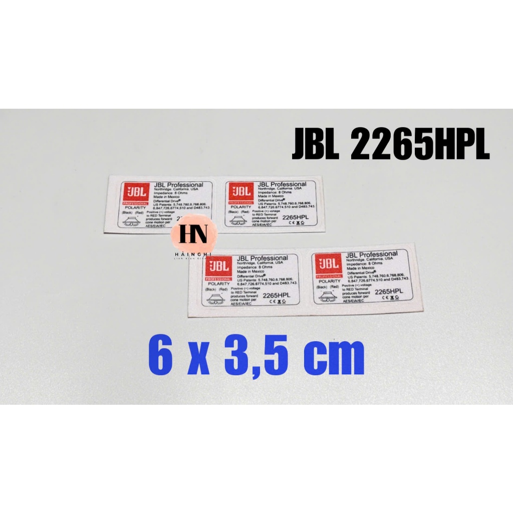 02 Tem Dán Loa Sau / Trạm Loa JBL 2265HPL