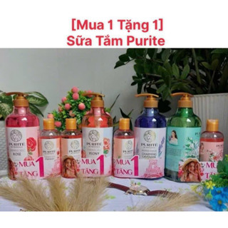   Mua 1 Tặng 1 Giá Rẻ  Sữa Tắm Purité Thiên Nhiên Dưỡng Trắng Sáng Da Mềm Mịn Đủ Loại Anh Đào - Hoa Hồng - Mẫu Đơn 850mL 