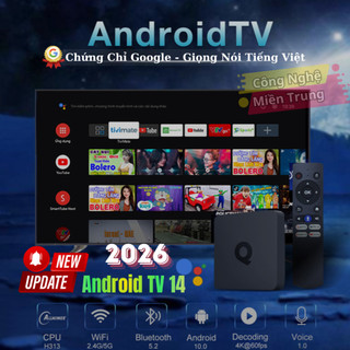  Tivi Box - Android Box Q - Ram 2G - Android TV - Chứng Chỉ Google Asistant - Tìm Kiếm Bằng Giọng nói - Netflix 