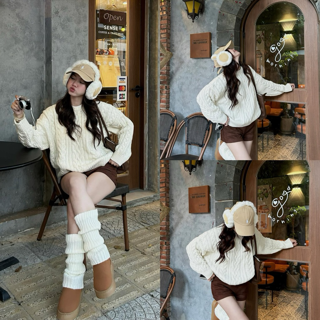 [HÀNG QCCC]Áo Len Cổ Tròn Vặn Thừng THE.BARNNET Form rộng chất len dày dặn siêu đẹp style Ulzzang-Dành Cho Nữ | BigBuy360 - bigbuy360.vn