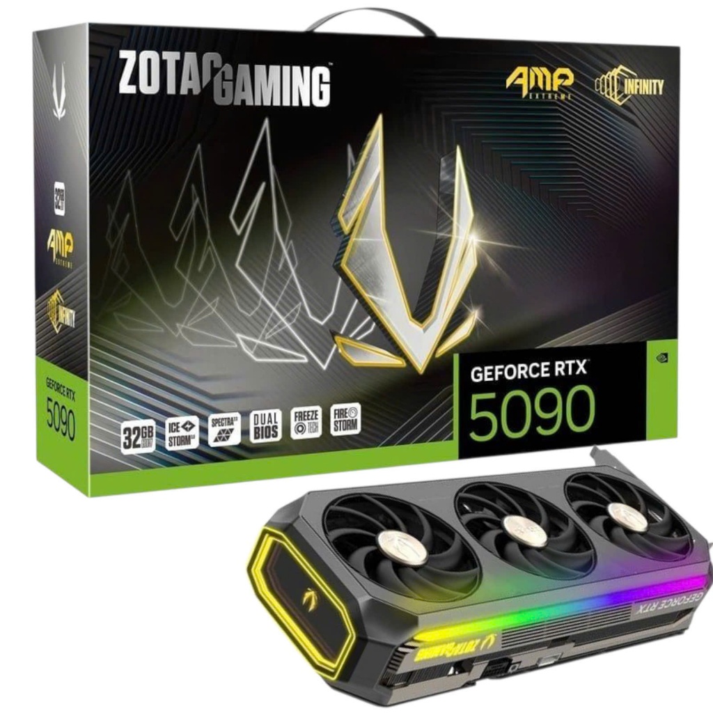 Tản + Vỏ Hộp Zotac Gaming GeForce RTX 5090 AMP Extreme Infinity - Rẻ Nhất Sàn - Mới 100%