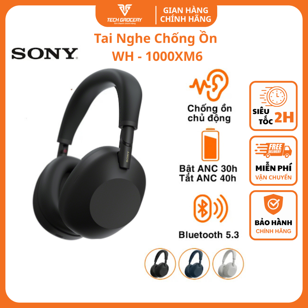 [WH 1000XM6] Tai nghe Sony không dây chống ồn WH-1000XM6 - Hành Chính Hãng Bảo Hành 12 Tháng Chính Hãng | BigBuy360 - bigbuy360.vn