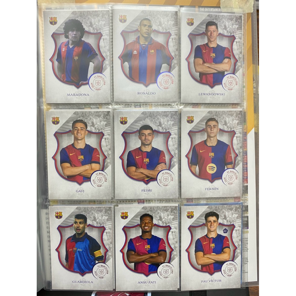 [THẺ CỨNG ALL] Thẻ Cầu Thủ Topps Barcelona Bản Kỉ Niệm 125 năm Chính Hãng| Maradona, Lewandowski, Ro