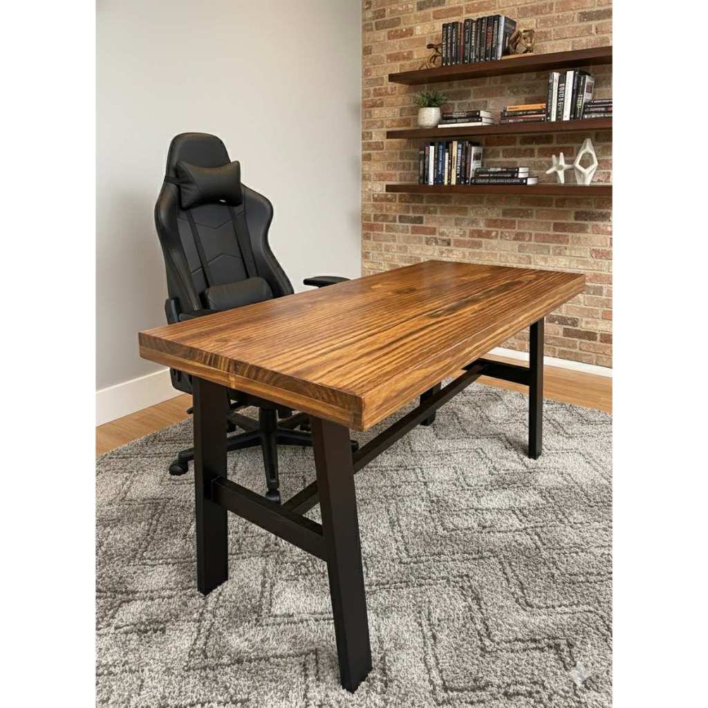 Bàn Làm Việc Gỗ Thông Tự Nhiên WOODEN HOUSE OFFICIAL 1M2X60X75