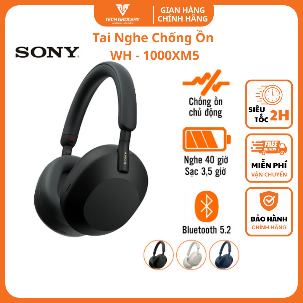 [WH 1000XM5] Tai nghe Sony không dây chống ồn WH-1000XM5 - Hành Chính Hãng Bảo Hành 12 Tháng Chính Hãng | BigBuy360 - bigbuy360.vn